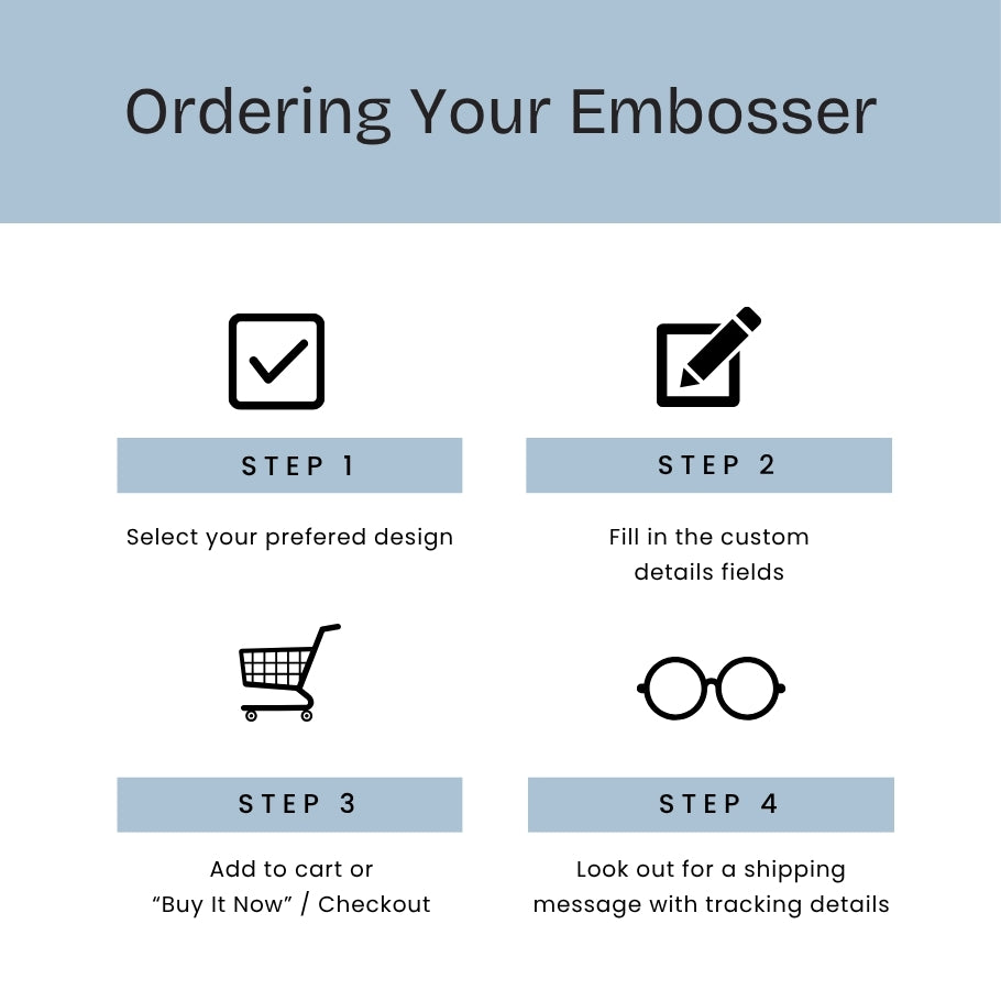 Book Embosser Order Process